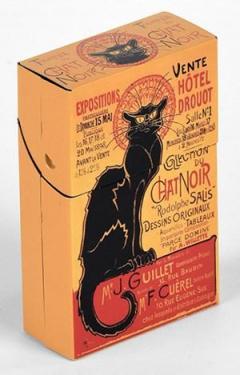 Tabachera din metal Chat Noir Hotel Drouot