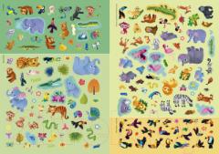 600 наклеек. Джунгли и саванна