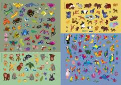 600 наклеек. Джунгли и саванна
