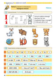 Comunicare in limba romana pentru clasa pregatitoare. Caiet de lucru. Semestrul I