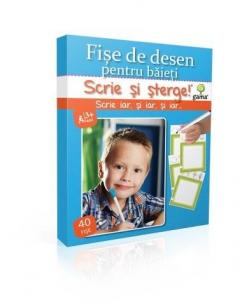 Fise de desen pentru baieti - Scrie si sterge - Junior