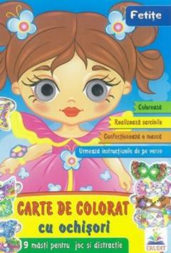 Fetite - Carte de colorat cu ochisori