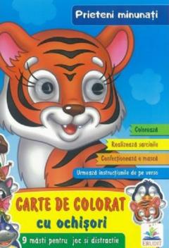 Prieteni minunati - Carte de colorat cu ochisori