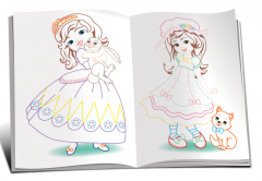 Marea carte de colorat. Printese mici