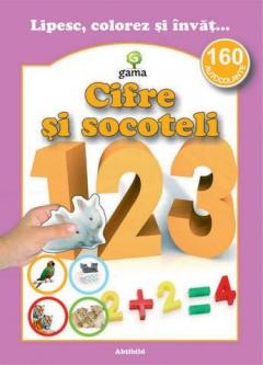 Lipesc, colorez si invat - Cifre si socoteli