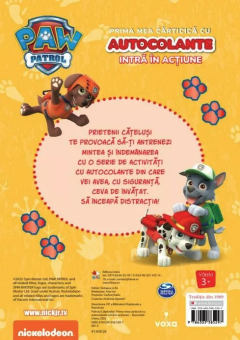 Patrula Catelusilor. Prima mea carticica cu autocolante. Intra in actiune