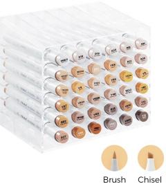 Set 36 markere - Ohuhu Honolulu - Skin Tones Brush & Chisel