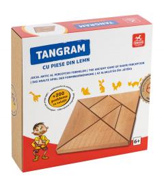 Joc educativ - Tangram cu piese din lemn