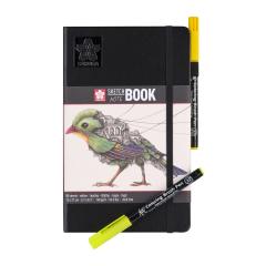 Caiet de schite A5 - Sakura - Vertical, 80 Sheets - Creme White Paper