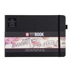 Caiet de schite A5 - Sakura - Horizontal, 80 Sheets - Creme White Paper