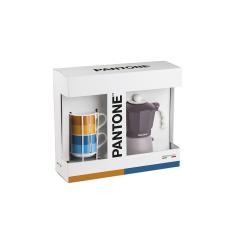 Set cafetiera si 2 cani - Pantone Linear Moka Viola 3 Cups