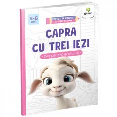 Povesti de colorat cu litere de tipar. Capra cu trei iezi