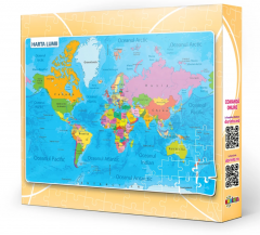 Puzzle - Harta Lumii -120 piese