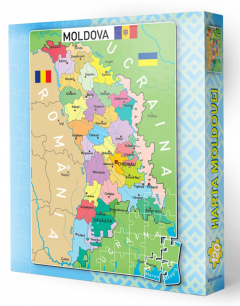 Puzzle Harta Moldovei - 120 piese