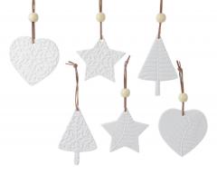 Decoratiune - Figures White Porcelain Bead - mai multe modele - pret pe bucata