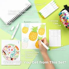 Set 48 markere Brush & Fine - Ohuhu Honolulu B - Mid-tone