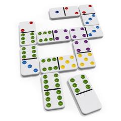 Joc de societate - Domino Plus (Cutie metalica)