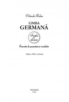 Limba germana. Exercitii de gramatica si vocabular 