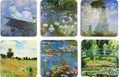 Set 6 suporturi pentru pahar - Claude Monet