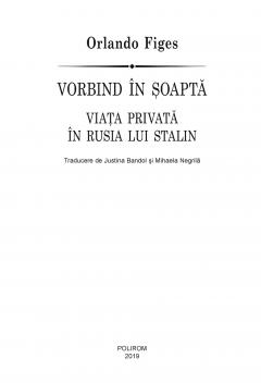 Vorbind in soapta. Viata privata in Rusia lui Stalin