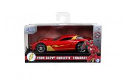 Masinuta Metalica Flash 2009 Chevy Corvette Scara 1 La 32