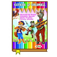 Citesc si colorez - Muzicantii din Bremen