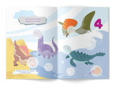 Carte cu autocolante. Numaram cu Dino