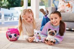Jucarie de plus interactiva pisica cu accesorii supriza, Smitten Kittens - Pets Alive - Mai multe modele