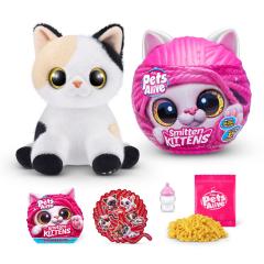 Jucarie de plus interactiva pisica cu accesorii supriza, Smitten Kittens - Pets Alive - Mai multe modele