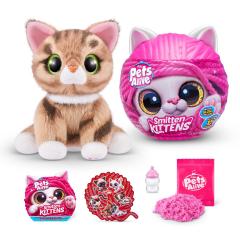Jucarie de plus interactiva pisica cu accesorii supriza, Smitten Kittens - Pets Alive - Mai multe modele