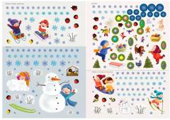 600 наклеек. Времена года