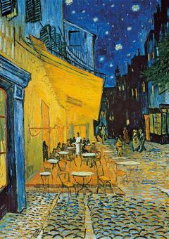 Puzzle 2x1000 piese - Vincent Van Gogh - Sunflowers and Cafe Terrace at Night