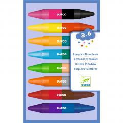 8 Double-end wax crayons