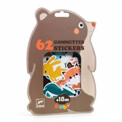 Set 62 stickers - Primele abtibilduri - Animale de padure