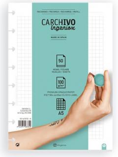 Rezerva 50 coli - Ingeniox Notebook - A5 Grid