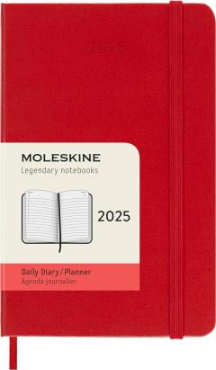 Agenda 2025 - Moleskine Classic 12 Month - Daily Planner - Hard Cover - Pocket, Red