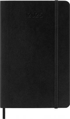 Agenda 2025 - Moleskine Classic 12 Month - Daily Planner - Soft Cover - Pocket, Black