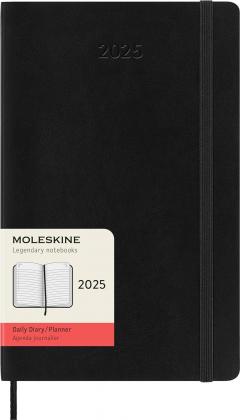 Agenda 2025 - Moleskine Classic 12 Month - Daily Planner - Soft Cover - Large, Black