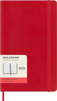 Agenda 2025 - Moleskine Classic 12 Month - Daily Planner - Soft Cover - Large, Red