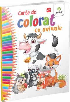Carte de colorat cu animale