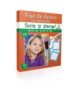 Fise de desen cu animale - Scrie si sterge - Junior plus