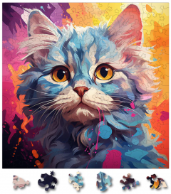 Puzzle din lemn - Selkirk Rex 4