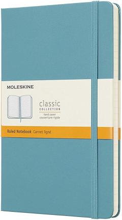 Carnet - Moleskine Classic - Large, Hard Cover, Ruled - Reef Blue