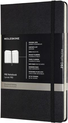 Carnet - Moleskine Pro - Large, Hard Cover - Black