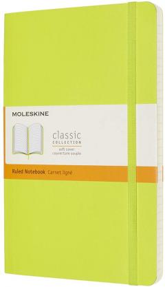 Carnet - Moleskine Classic - Large, Soft Cover, Ruled - Lemon Green