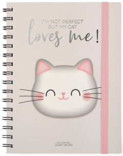 Carnet A5 - Large, Spiral, Lined - Kitty