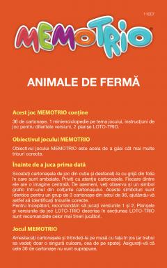 Joc - Memotrio - Animale de ferma