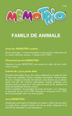 Joc - Memotrio - Familii de animale