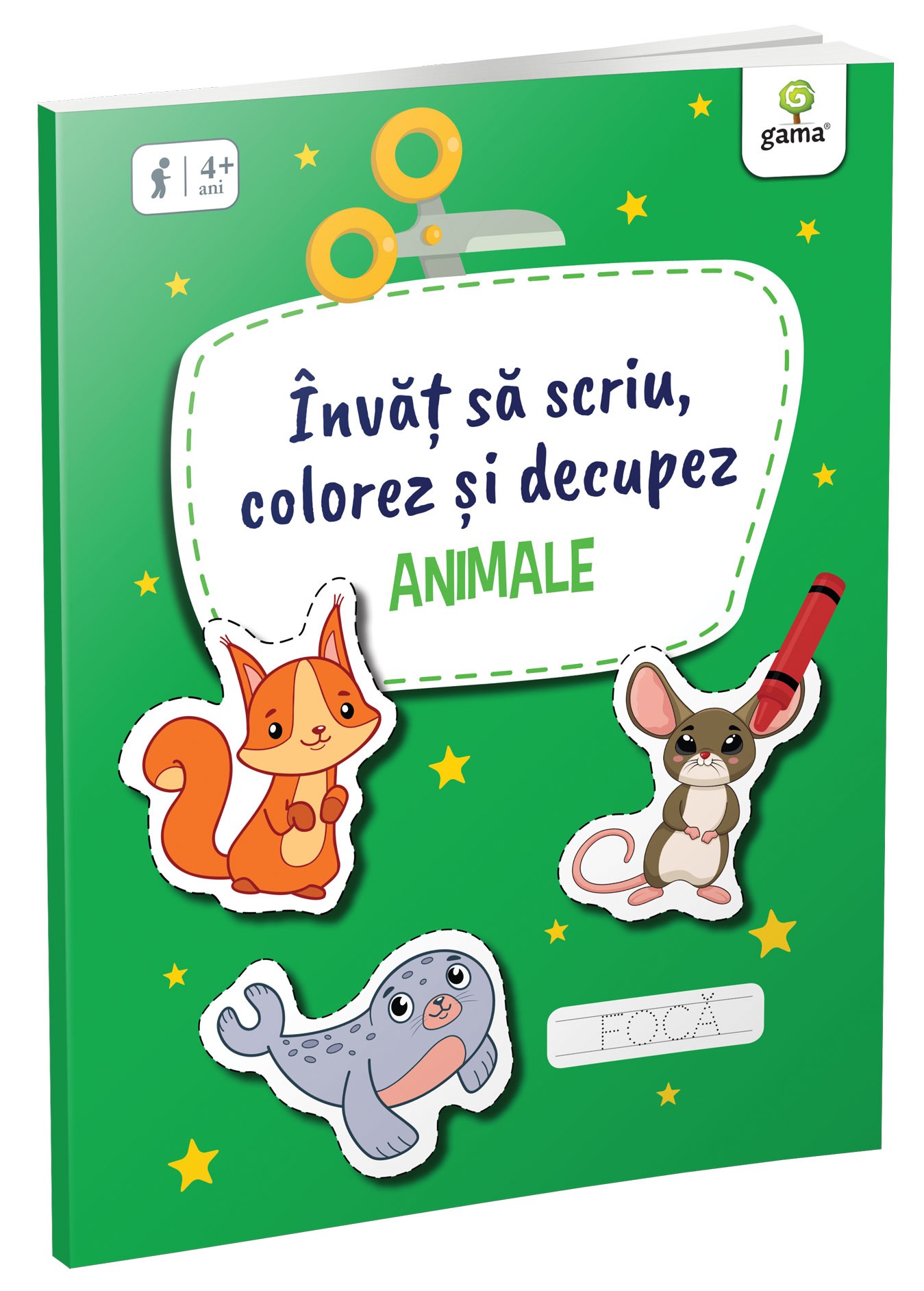 Invat sa scriu, colorez si decupez - Animale