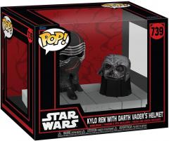 Figurina - Pop! Deluxe Star Wars Darkside: Kylo Ren with Darth Vader's Helmet